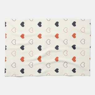 Cute Simple Heart Seamless Pattern  Kitchen Towel