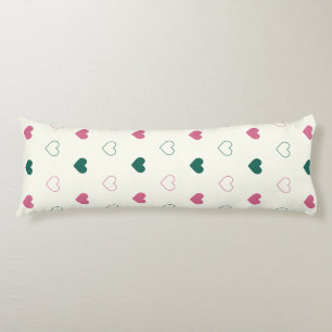Cute Simple Heart Seamless pink / cream Body Pillow