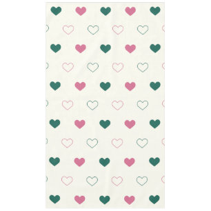 Cute Simple Heart Seamless pink / cream Tablecloth