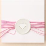 Cute Simple Heart  Wax Seal Sticker<br><div class="desc">Create classic heart wax seal stickers for your wedding. Simple,  cute and romantic appeal. A great coordinate item. Part of the Loving Hummingbirds Design collection.</div>