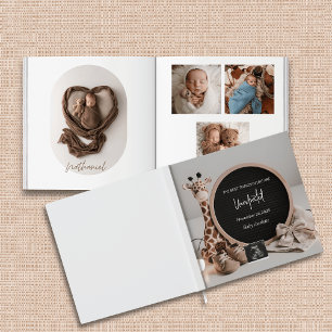 Cute simple neural digital baby book keepsake 
