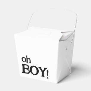 Cute Simple Oh Boy Baby Shower  Favor Box