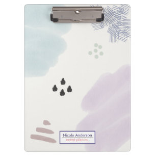 Cute Simple Pastel Abstract Brush Stroke Clipboard