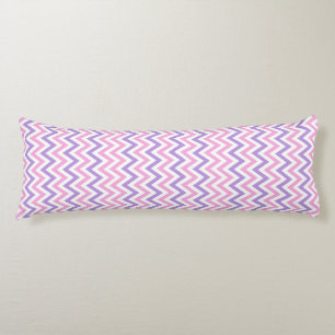Cute Simple Pink and Purple Geometric Line Pattern Body Pillow