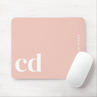 Cute Simple Pink Monogram Initial