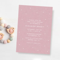 Cute simple pink polka dots baby sprinkle shower
