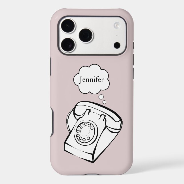 Cute Simple Retro Phone iPhone / iPad case (Verso)