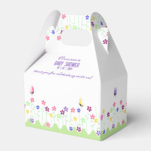 Cute Simple Spring Floral Baby Shower Favor Box