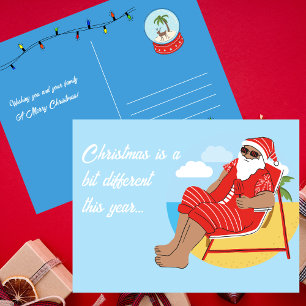 Cute Simple Tropical Holiday Christmas Greeting Postcard