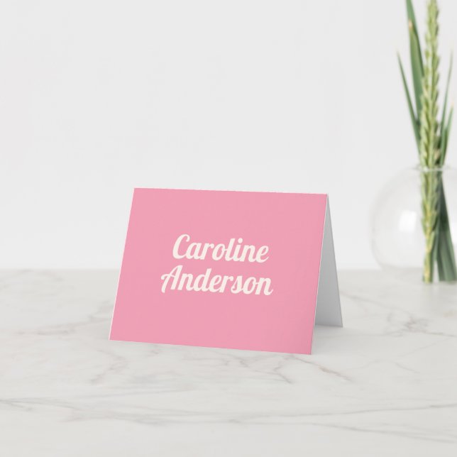 Cute simple typographie rétro rose personnalisée (Devant)
