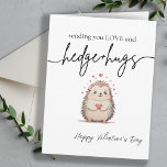 Cute & Simple Watercolor Hedgehog Valentine's Day Card<br><div class="desc">Get set to captivate your valentine with our Sweet Watercolor Hedgehog Valentine's Day Card! Meet an adorable brown hedgehog embracing a pink heart surrounded by a flurry of charming red hearts. But here's the twist—tailor this card to narrate your unique love story. Tweak the text, adjust elements, or keep it...</div>
