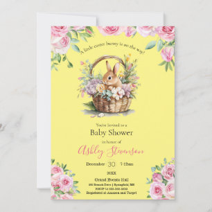 Cute simplistic Easter bunny Baby Shower Invitatio Invitation