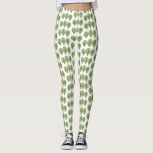 Cute singing artichokes vegetable cartoon leggings