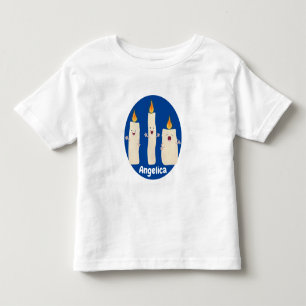 Cute singing candle trio cartoon toddler t-shirt
