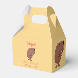 Cute singing capybara personalised birthday favor box