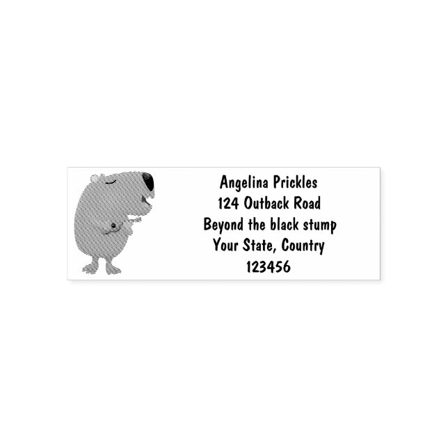 Cute singing capybara ukulele cartoon illustration self-inking stamp (Design)