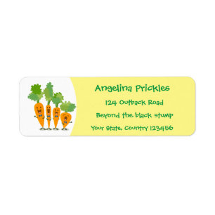 Cute singing carrot quartet cartoon illustration