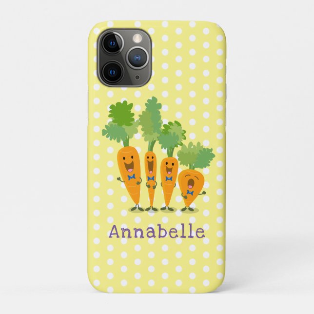 Cute singing carrot quartet cartoon illustration Case-Mate iPhone case (Back)