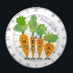 Cute singing carrot quartet cartoon illustration dartboard<br><div class="desc">These 4 carrots are having sweet melodic fun as they sing! Drawn in cute cartoon illustration style.</div>