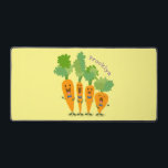 Cute singing carrot quartet cartoon illustration desk mat<br><div class="desc">These 4 carrots are having sweet melodic fun as they sing! Drawn in cute cartoon illustration style.</div>