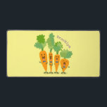 Cute singing carrot quartet cartoon illustration desk mat<br><div class="desc">These 4 carrots are having sweet melodic fun as they sing! Drawn in cute cartoon illustration style.</div>