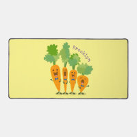 Cute singing carrot quartet cartoon illustration