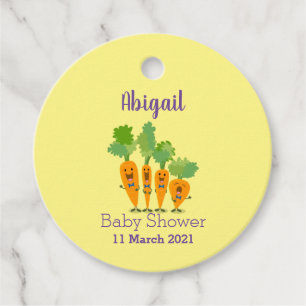 Cute singing carrot quartet cartoon illustration favour tags