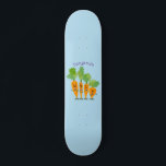 Cute singing carrot quartet cartoon illustration skateboard<br><div class="desc">These 4 carrots are having sweet melodic fun as they sing! Drawn in cute cartoon illustration style.</div>