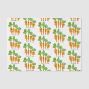 Cute singing carrot quartet cartoon illustration tissue paper