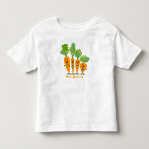 Cute singing carrot quartet cartoon illustration toddler t-shirt