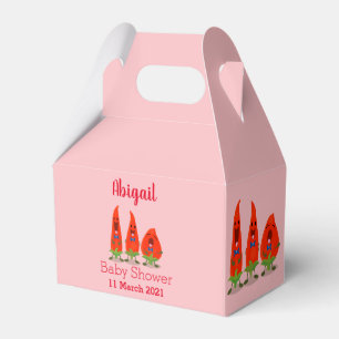 Cute singing chilli peppers cartoon illustration favor box