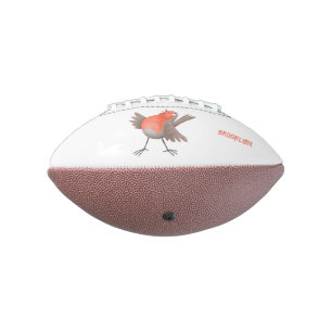 Cute singing robin bird cartoon  football
