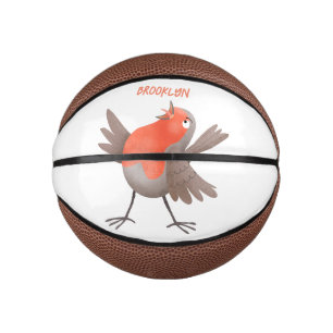 Cute singing robin bird cartoon mini basketball