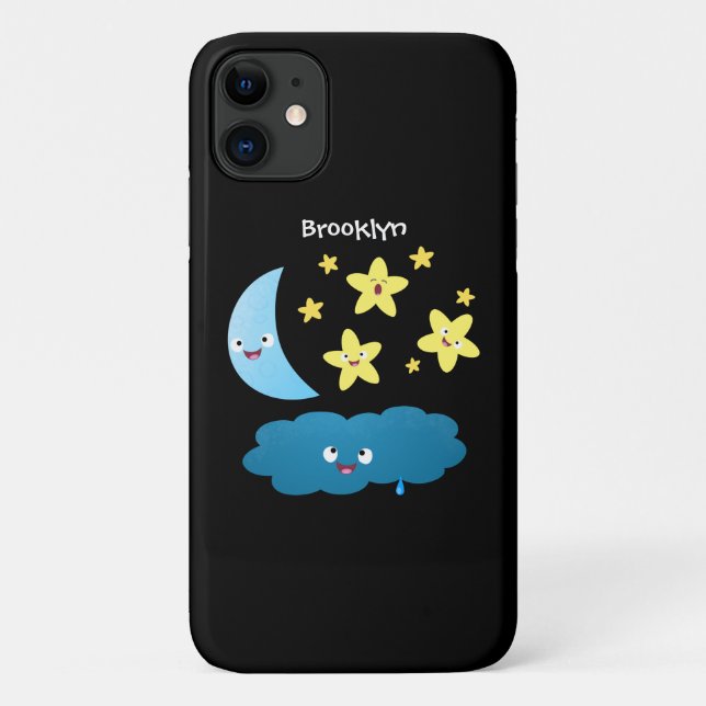 Cute singing stars, moon and cloud cartoon Case-Mate iPhone case (Back)