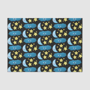 Cute singing stars, moon and cloud cartoon tissue paper