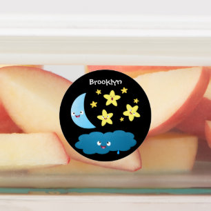 Cute singing stars, moon and cloud personalized