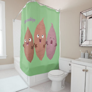 Cute singing sweet potatoes cartoon vegetables