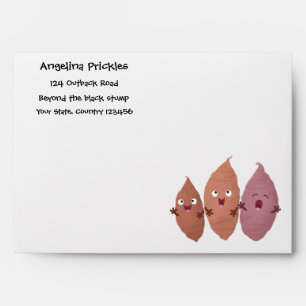 Cute singing sweet potatoes cartoon vegetables envelope