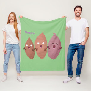Cute singing sweet potatoes cartoon vegetables fleece blanket
