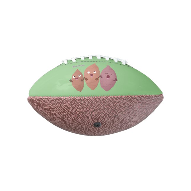 Cute singing sweet potatoes cartoon vegetables football (Rotated 270)