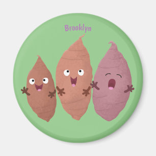 Cute singing sweet potatoes cartoon vegetables magnet