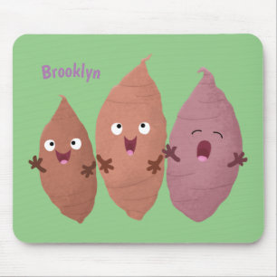 Cute singing sweet potatoes cartoon vegetables mouse pad