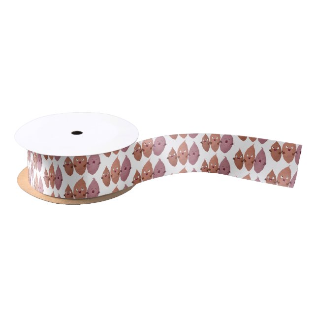 Cute singing sweet potatoes cartoon vegetables  satin ribbon (Spool)