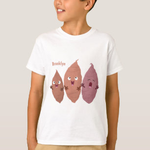 Cute singing sweet potatoes cartoon vegetables  T-Shirt