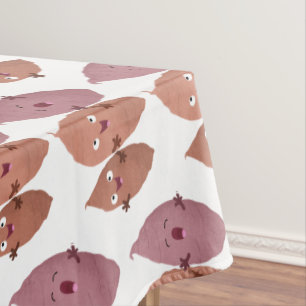 Cute singing sweet potatoes cartoon vegetables tablecloth