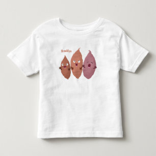 Cute singing sweet potatoes cartoon vegetables  toddler t-shirt
