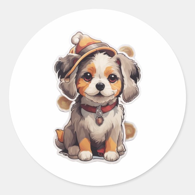 Cute single-dog Stickers   (Front)