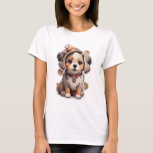 Cute single-dog Stickers   T-Shirt