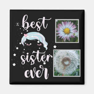 Cute Sister Photo Template Magnet