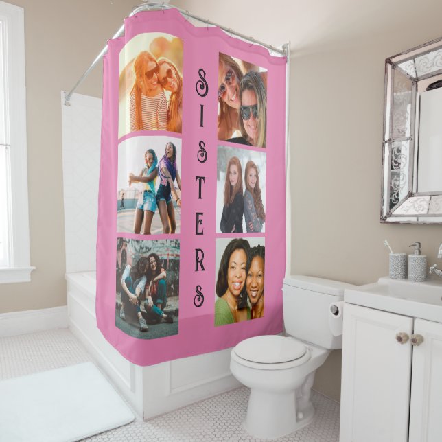 cute sister quote window curtain (In Situ)